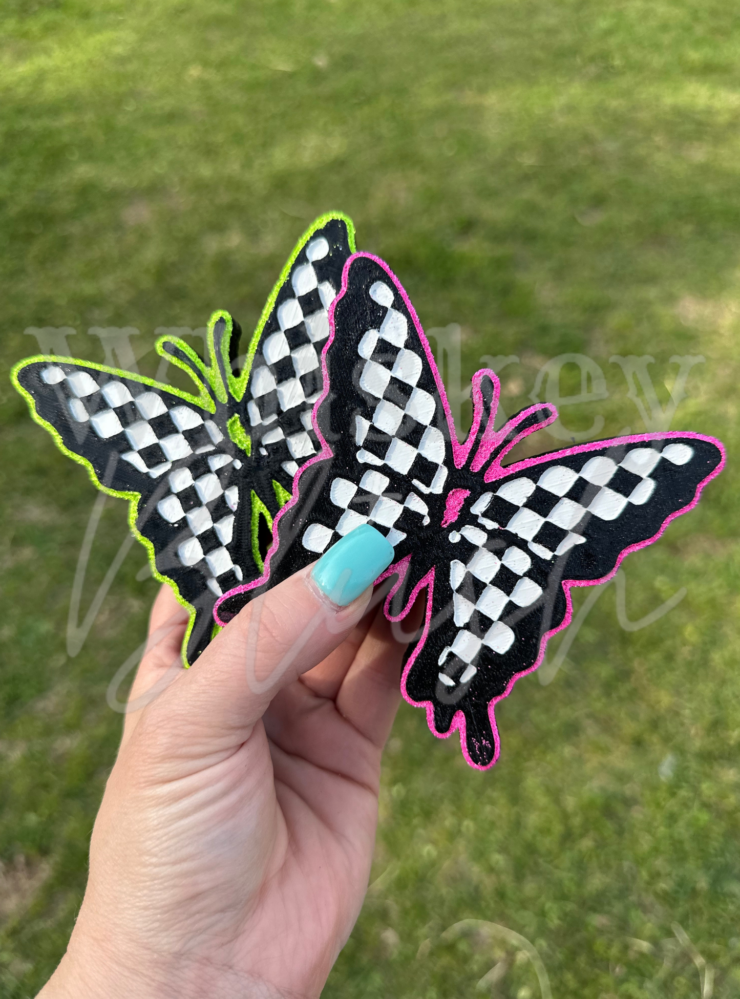 Checkered butterfly freshie