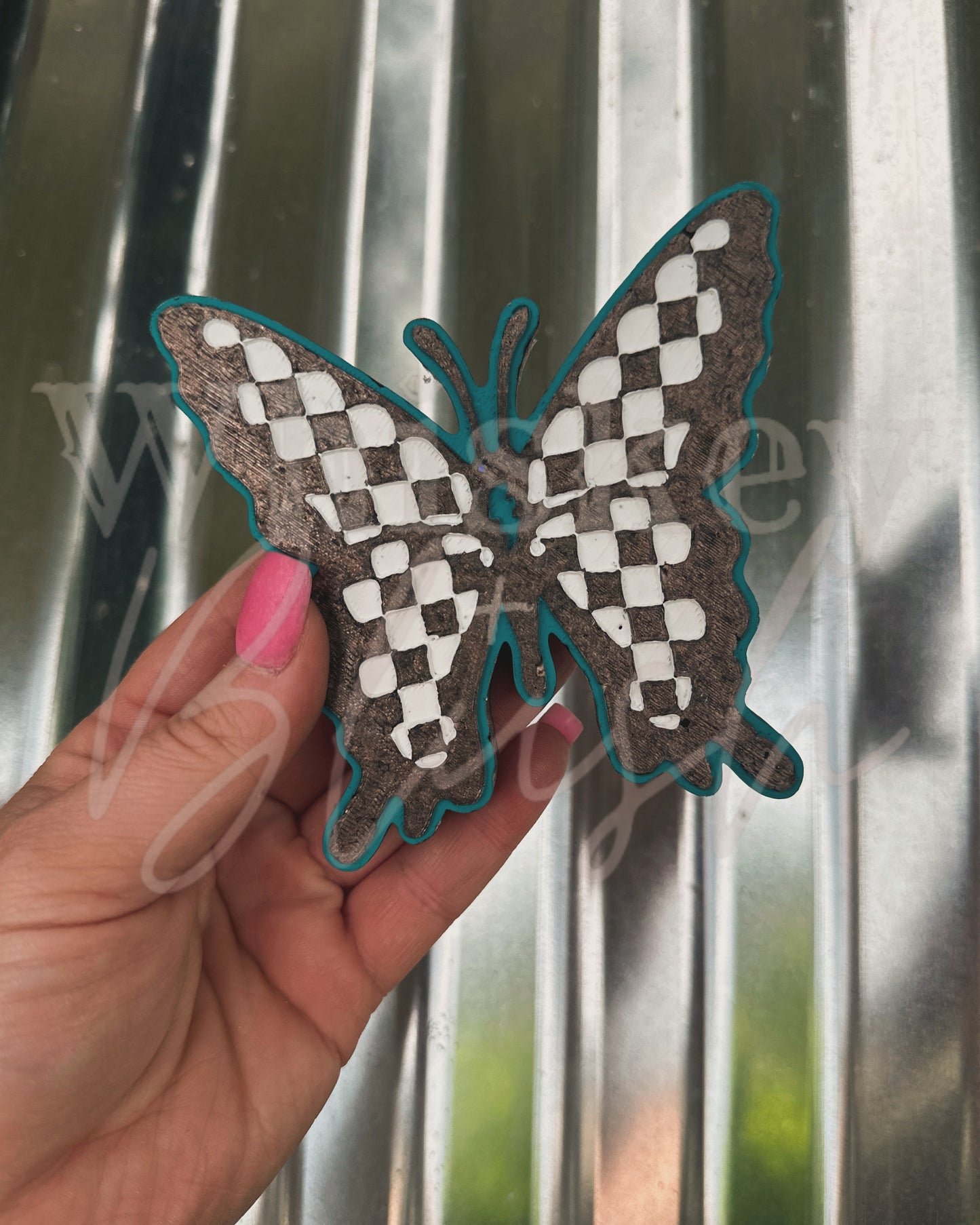 Checkered butterfly freshie